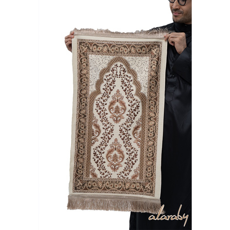 SEJADAH Flower Dari Mesir “MEDIUM” SIZE SOFT Premium Quality floral Prayer Rug Egypt hantaran doorgift
