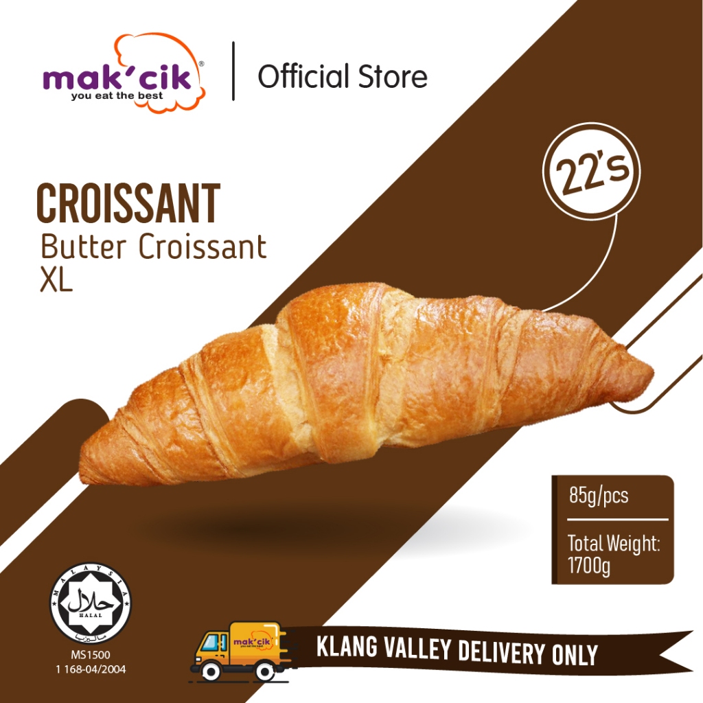 Mak’Cik Butter Croissant XL 1.7KG (22pcs)