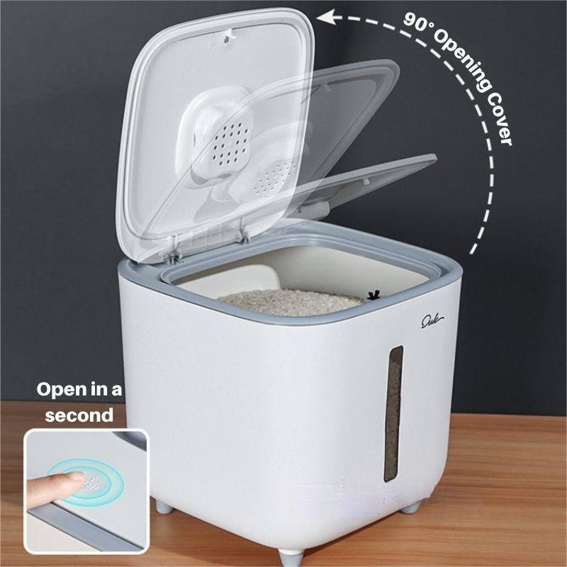5/10/15 KG Rice Storage Box Grain Container Household Cereal Rice Bucket Insect and Moisture Proof Sealed Kitchen Organizer