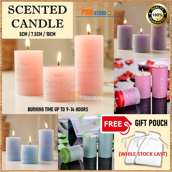 Aromatherapy WALT classic Scented Candle Pillar Candle Lilin Wangi Romantic fragrance Aromatic Candle Romantic candle