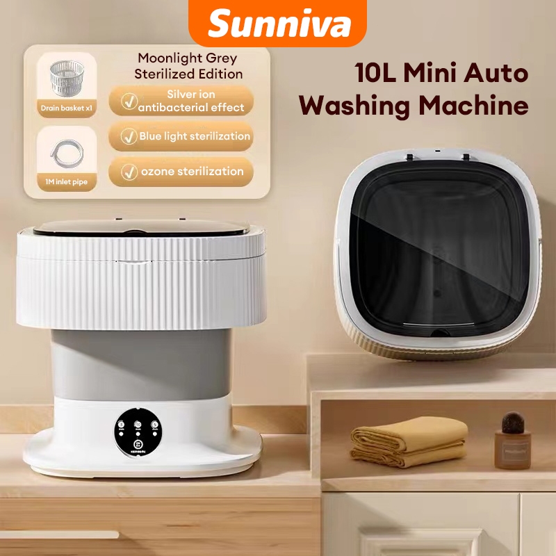 8L Mini Washing Machine Foldable Portable With Dryer Mesin Basuh Small Washer For Underwear Socks Auto 小型迷你折疊洗衣機