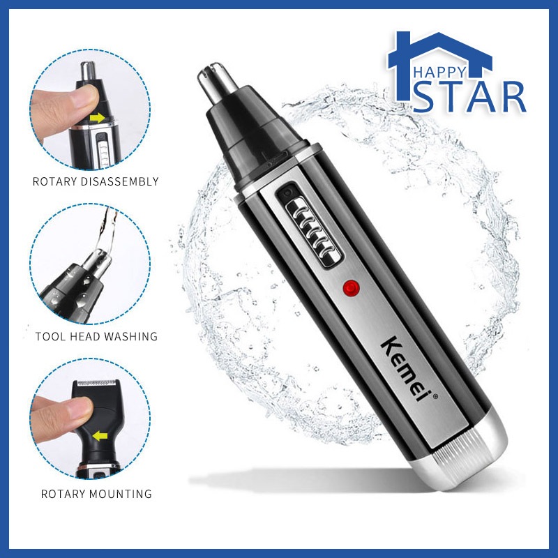 4 in 1 kemei Nose Hair Trimmer Removal USB Rechargeble Mesin Cukur Bulu Hidung Trim Shaver Men Shaving Cutter Cut 鼻毛修剪器