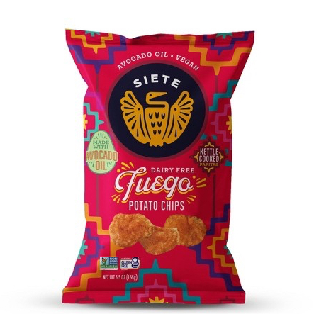 Siete Fuego Kettle Cooked Potato Chips, Made with Avocado Oil, Vegan - 5.5oz