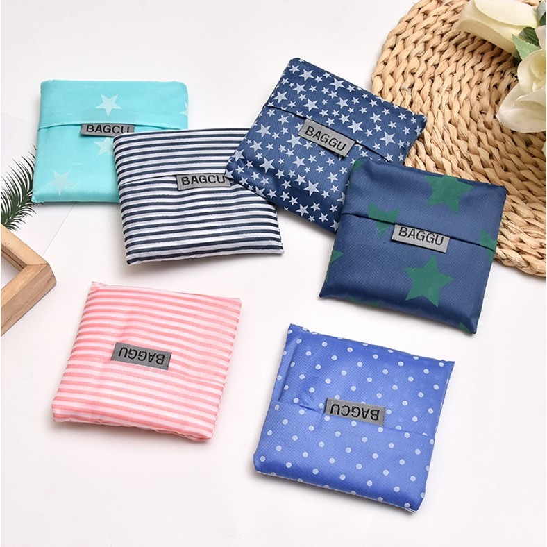 Foldable shopping bag eco bag folding travel tote pouch reusable recycle bag beg eco lipat-alyssaa