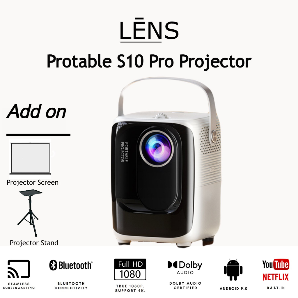 NEW MODEL S10 Portable Movie Mini Projector Full HD 1080P Home Theater Video Projector