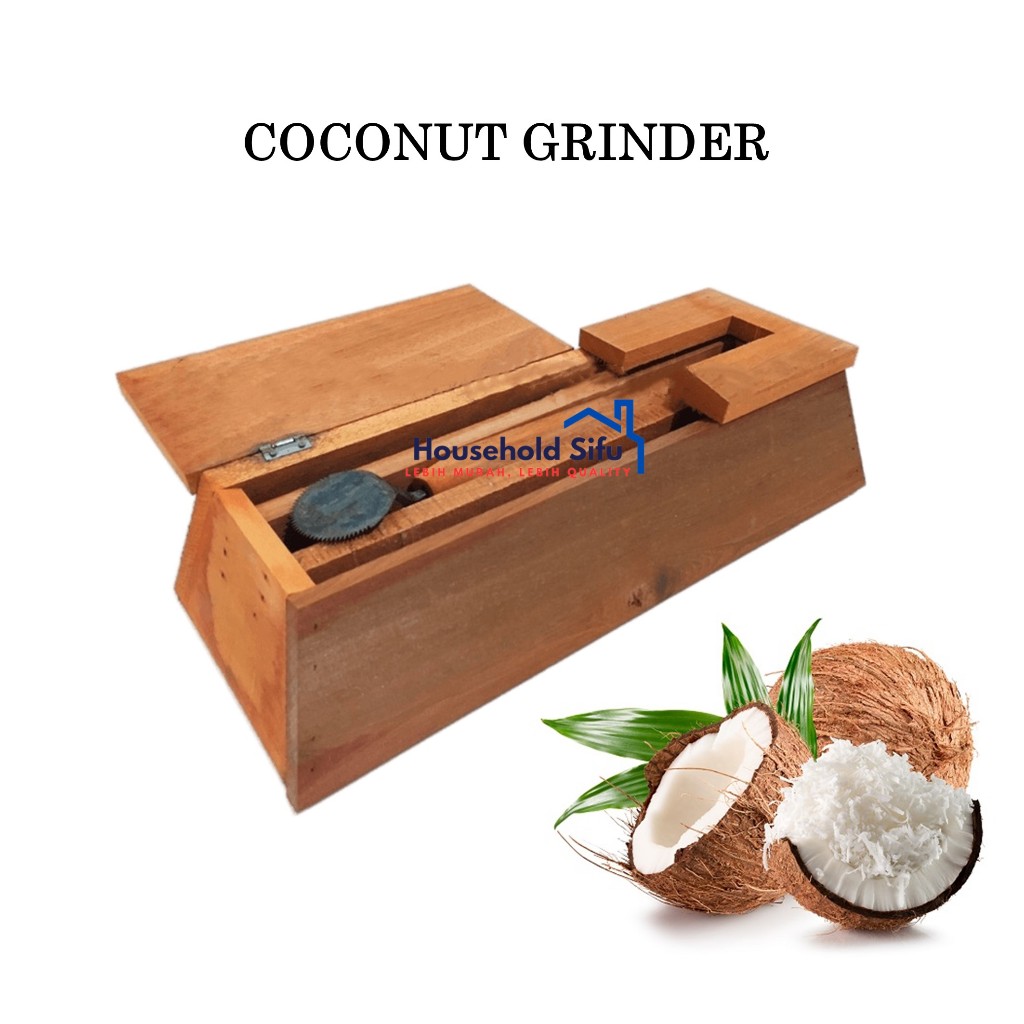 Foldable Coconut Grinder /Wood Coconut Box /Wood Coconut Grater/ Pengopek Kelapa