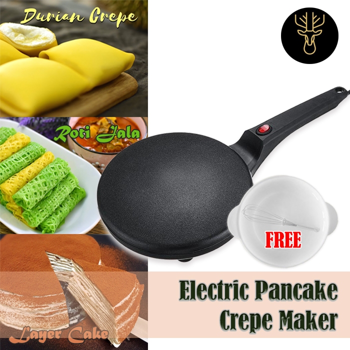 Electric Pancake Crepe Maker Pancake Pan Non-stick Electric Pan Frying Pan Cooking Pan Popiah Skin Maker Pizza Maker