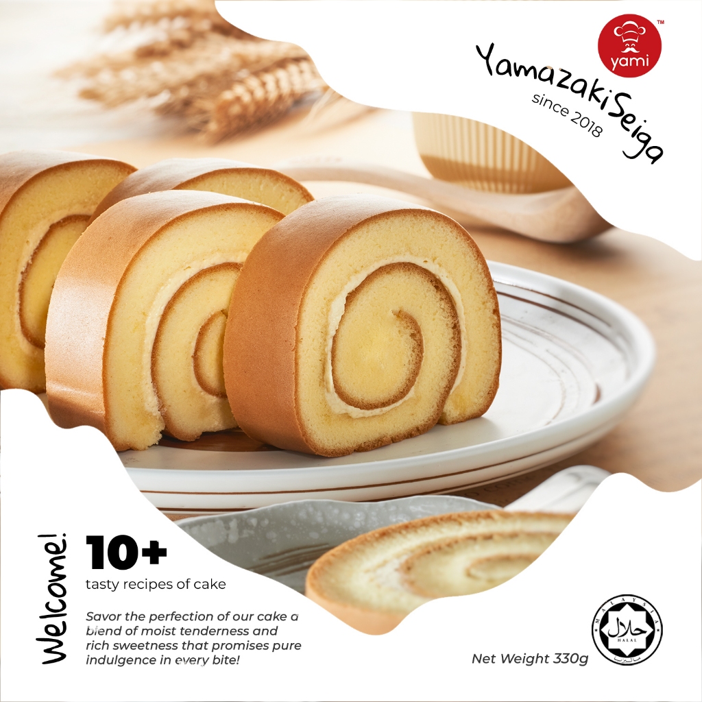 Yami Swiss Roll Chocolate/Coffee/Marble/Pandan/Matcha/Original Flavors 330g Halal Certified Ready Stock Quick Delivery
