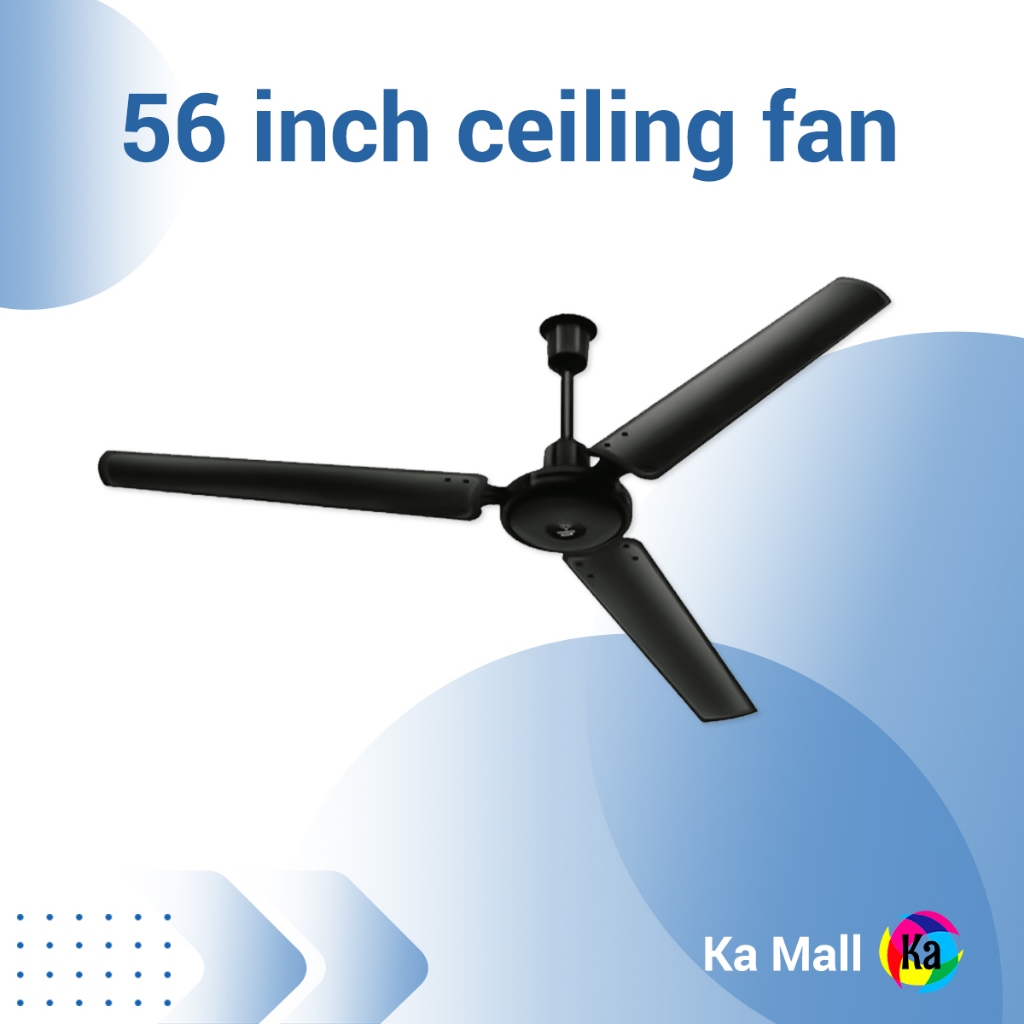 5 Year Warranty CEILING FAN 56” kipas siling murah home living room restaurant ceiling mute big wind iron leaf electric