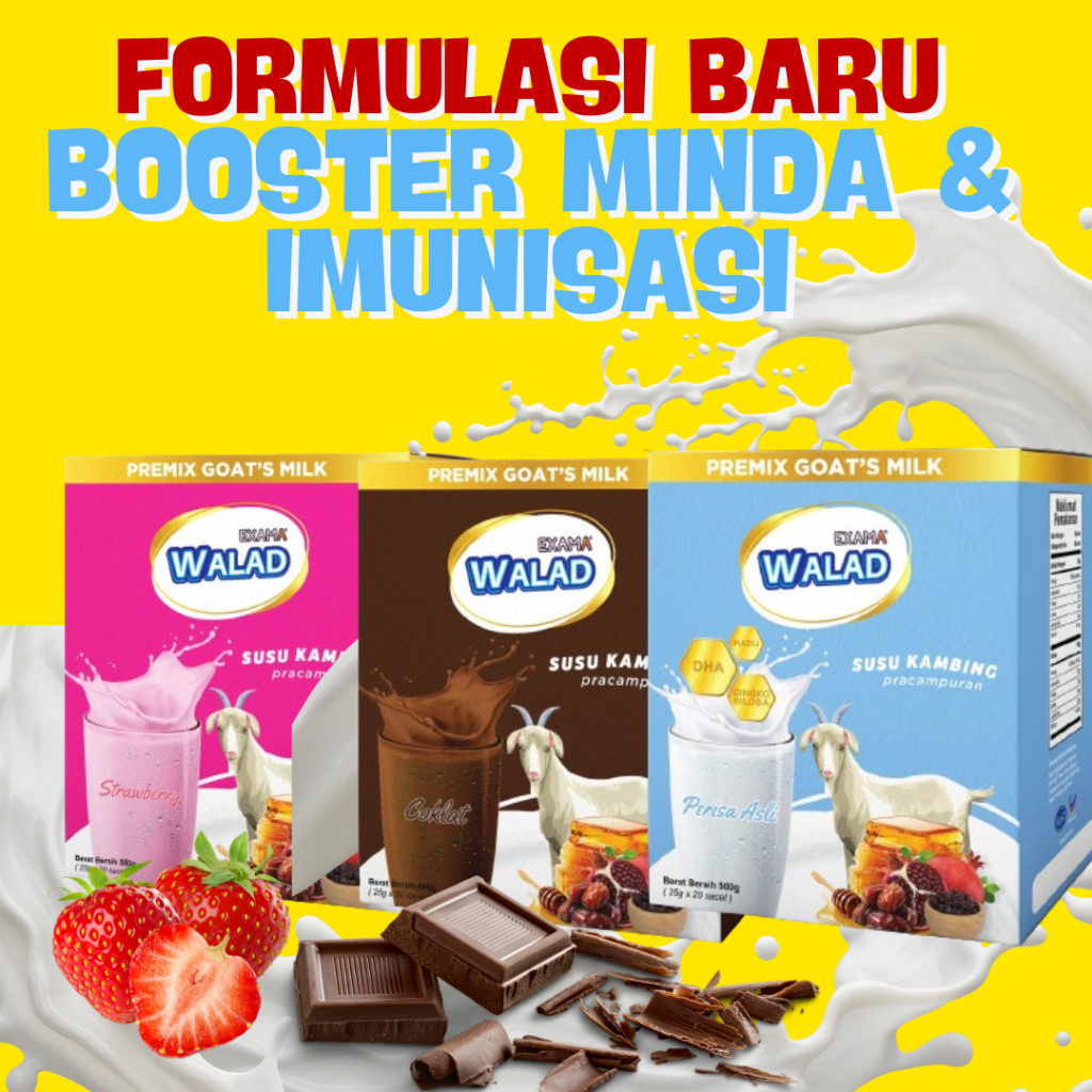 [FREE SHIPPING] SUSU KAMBING 😍 SUSU WALAD EXAMA 😍 (TANPA GULA)