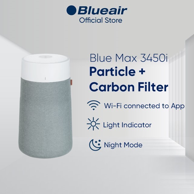 Blueair Blue Max 3450i Air Purifier (465 sqft/43m²) with Particle + Carbon Filter