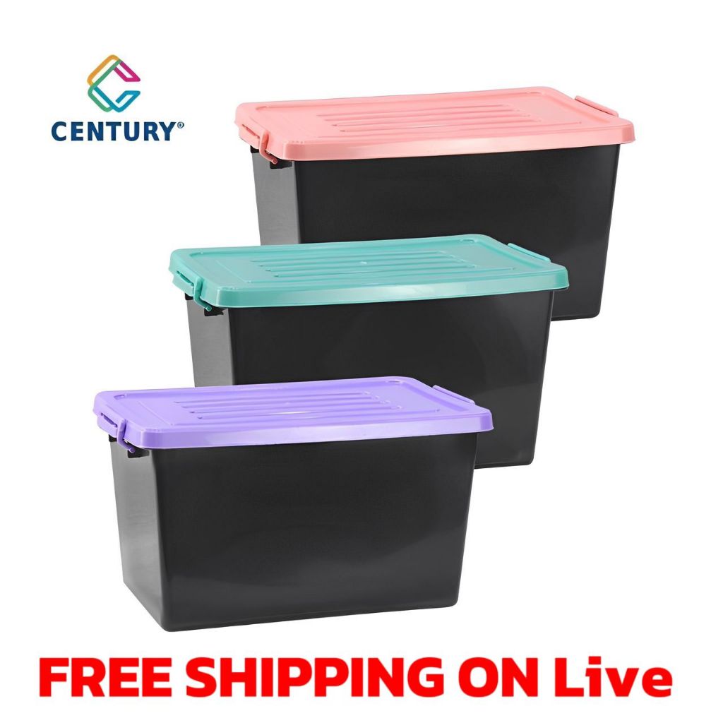 Century Storage Box 38L Multipurpose Box Plastik Bekas Simpanan Kotak Penyimpanan Serbaguna 38Liter 7886 7886SC 7886BC