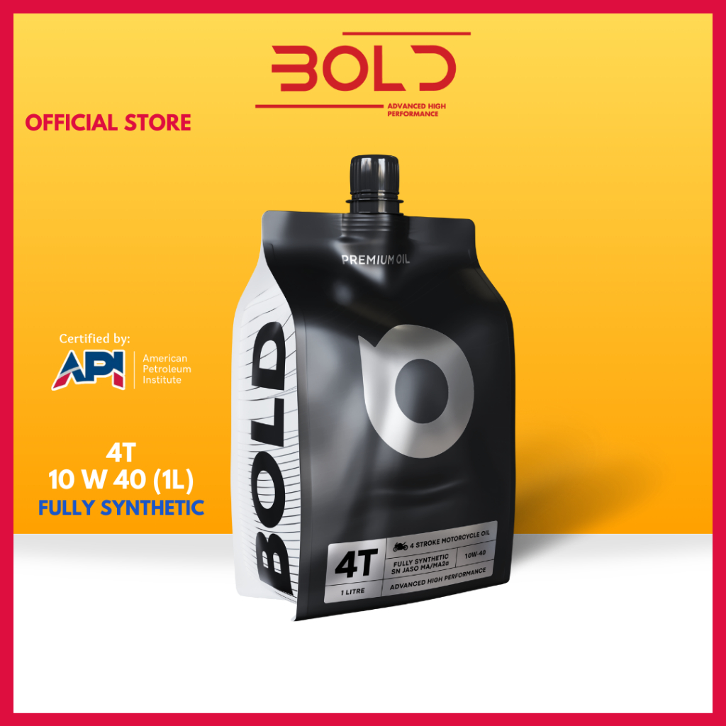 BOLD 4T 10w40 1L Fully Synthetic MA2 / SN Motorcycle Engine Oil Minyak Hitam Pelincir Motor Motosikal LC135 Y15 Lagenda