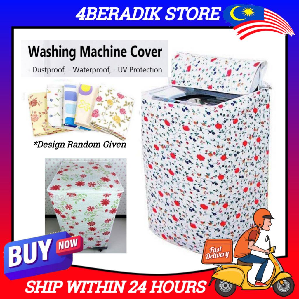 7KG-12KG Waterproof PEVA Top Loading Washing Machine Cover/ Sarung Mesin Basuh Cover