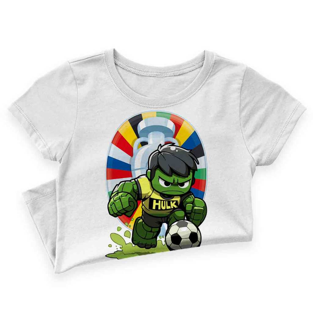 Incredible Hulk EURO UEFA European Fifa Football Unisex Kid Tshirt Soccer Kids Girl Cloth Cotton Tee