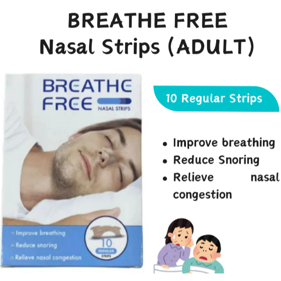 [TY PHARMACY] Breathe Free Nasal Strips (Kids/ Adult) 10's snoring breathing nasal congestion