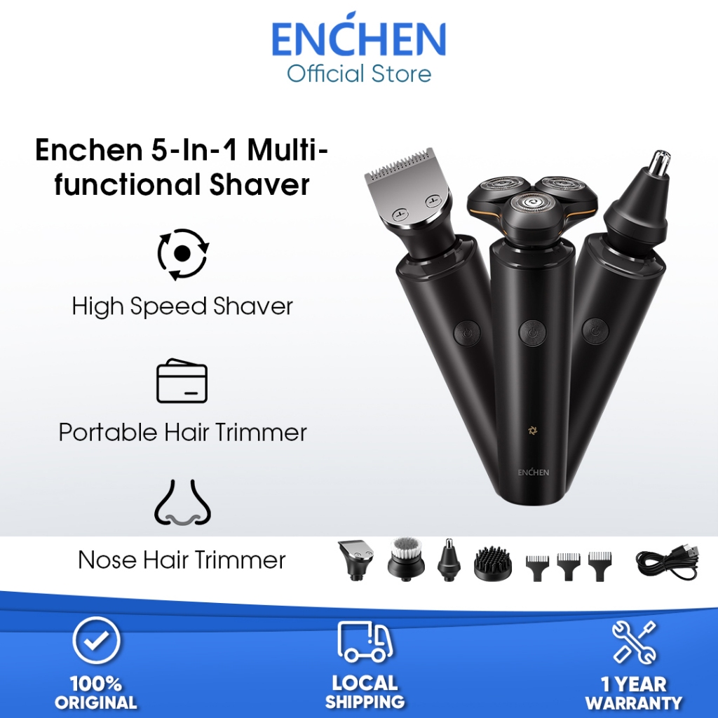 Enchen 5-In-1 Multi-functional Shaver X8S-C Portable Hair Trimmer Nose Hair Trimmer Facial Cleaning Shaver Man