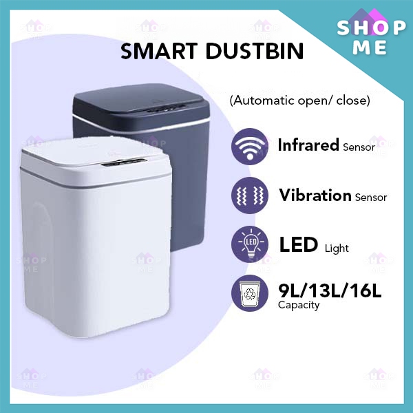 *Extra Large* Smart Automatic Touchless Motion Sensor Dustbin Electronic Hang Trash Bin Rubbish Bin Tong Sampah 垃圾桶