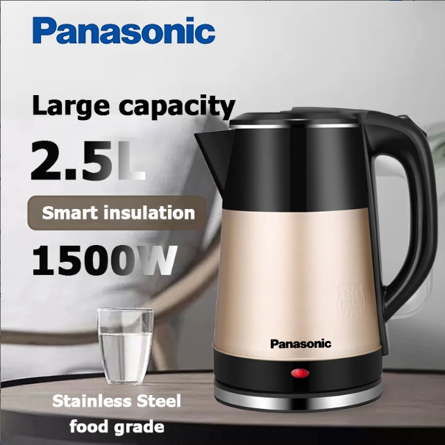 Panasonic electric kettle Series 2.5L Stainless Steel Electric Automatic Cut off Jug Kettle Daily Collection Kettle Stai