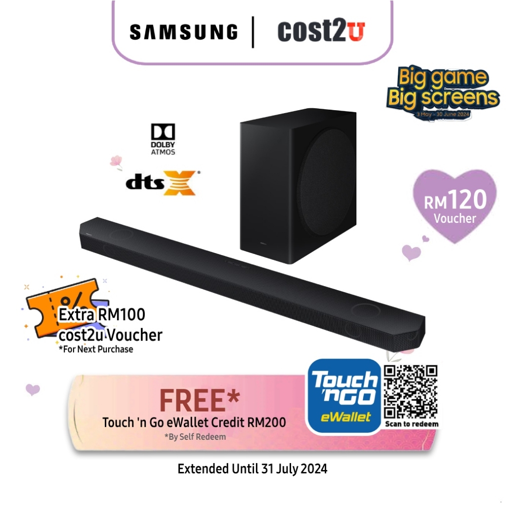 [New] Samsung Q800D 5.1.2 Ch Q-series Soundbar HW-Q800D/XM Sound Bar Speaker Home Audio 音箱 JBL SONY Home Theater Systems