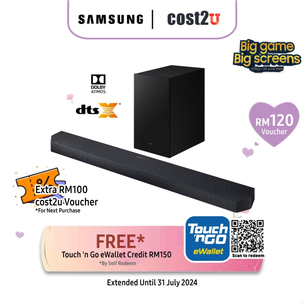 [New] Samsung Q700D 3.1.2 Ch Q-series Soundbar HW-Q700D/XM Sound Bar Speaker Home Audio 音箱 JBL SONY Home Theater Systems