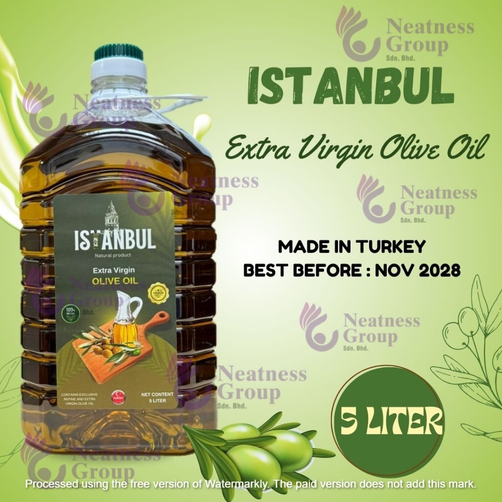 Istanbul Minyak Zaitun Extra Virgin Blended l Produk Turki l Minyak Masak l 5L