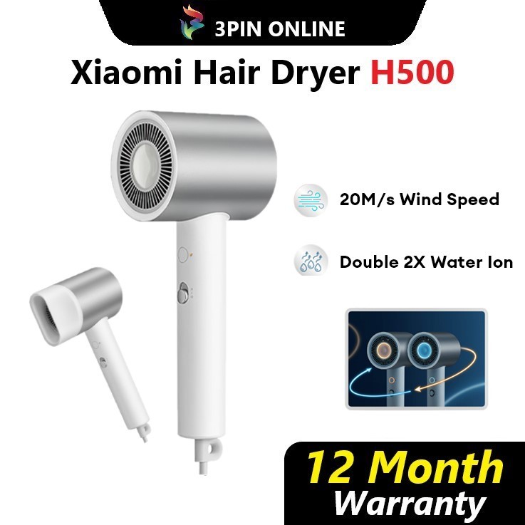 Xiaomi Mi Mijia Youpin Water Ion Hair Dryer Hair Blower H500 1800W Home Hair Styling Pengering Rambut Hairdryer 小米吹风机吹風機