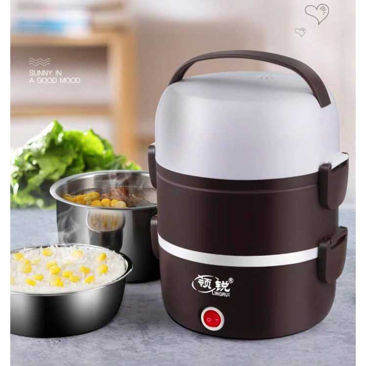 【Malaysia Plug】2.0L Electric Lunch Box 2/3/4 Layers Mini Steamer Multi Cooker Mini Rice Cooker Kitchen - Random Color