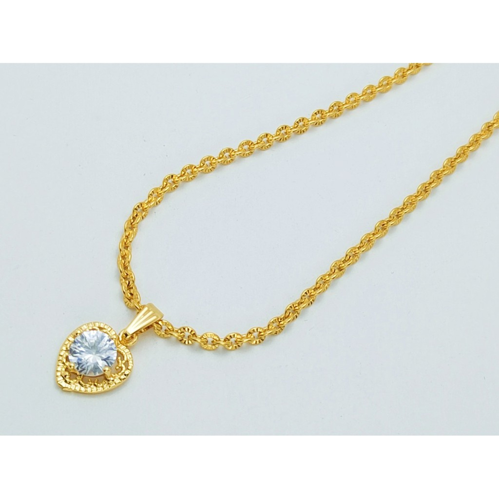 Necklace Women Necklace and Pendant Loket dan Rantai Leher Emas Korea