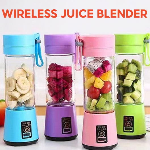 [Shopee Choice] Portable USB Rechargeable Fruit Juice Blender Juice Maker Juicer Blender Mixer 380ML Fruit Juicer