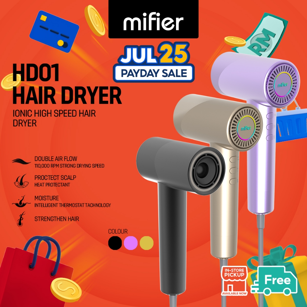 Mifier HD01 High Speed Hair Dryer 400 Million Negetive Ions Hair Blower Hair Care Quick Dry 高速吹风筒