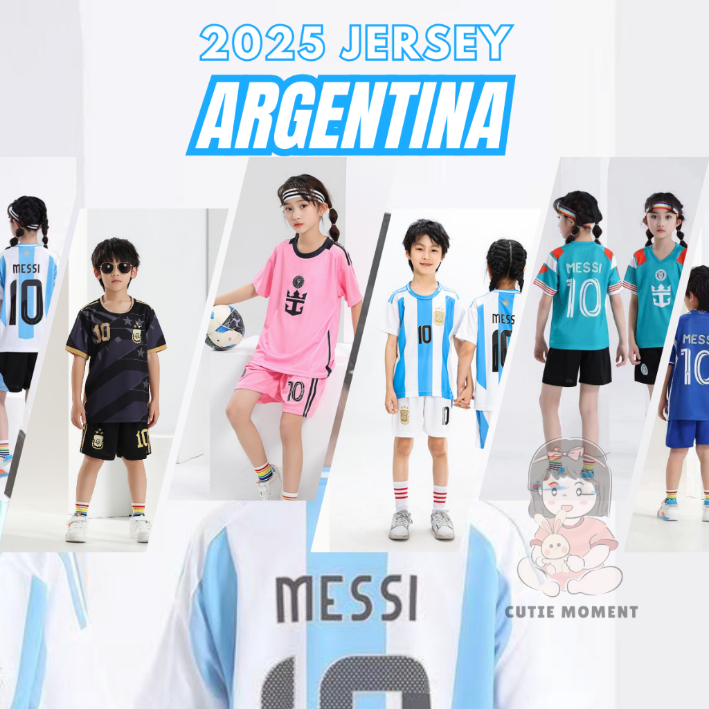 kids football jersey set jersey messi argentina jersi bola sepak budak murah baju bola budak lelaki baju bola murah kids