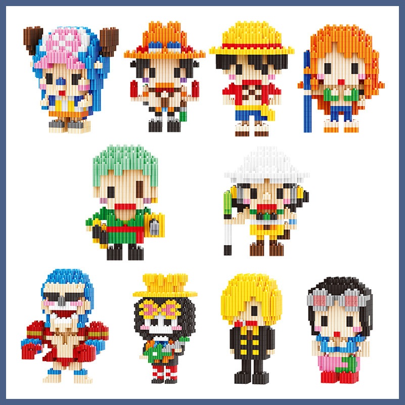 ONE PIECE,NARUTO,AMERICAN HERO,MARIO LINKGO/LECHUAN LEGO DIAMOND CONNECTION BLOCK航海王小颗粒拼装