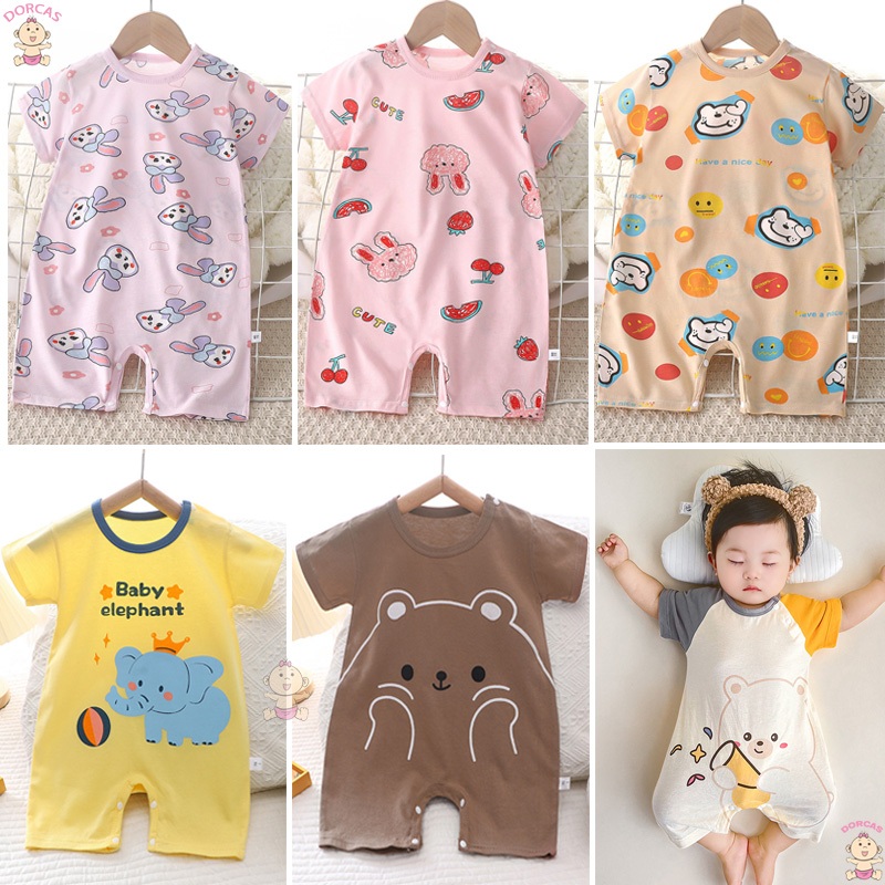 [M'sia Stock]?0-18M?Baju Bayi Baby Clothing Rompers Cartoon Newborn Jumpsuits Nightwear One Piece Infant Boy Girl
