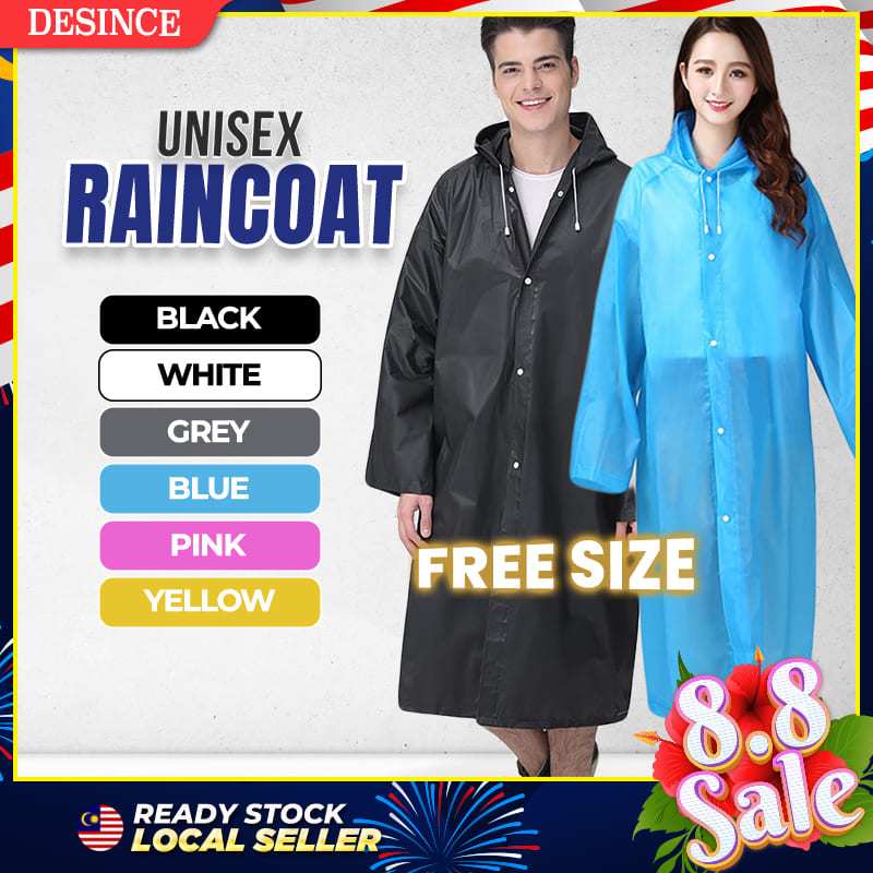 DESINCE Unisex Raincoat Men Women Rain Jacket Thick 150g EVA Waterproof Rainsuit Baju Jaket Hujan Outdoor WW 085