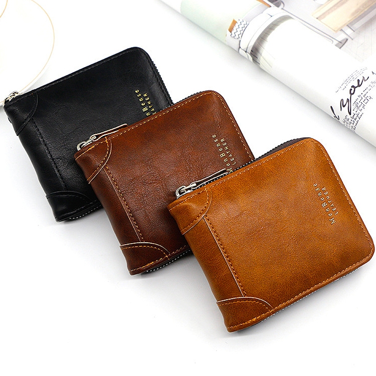 2025 Choice Men's Short New Wallet Multi-Card Men's Zipper Coin Purse Dompet Lelaki Pendek Zip Beg Duit Syiling