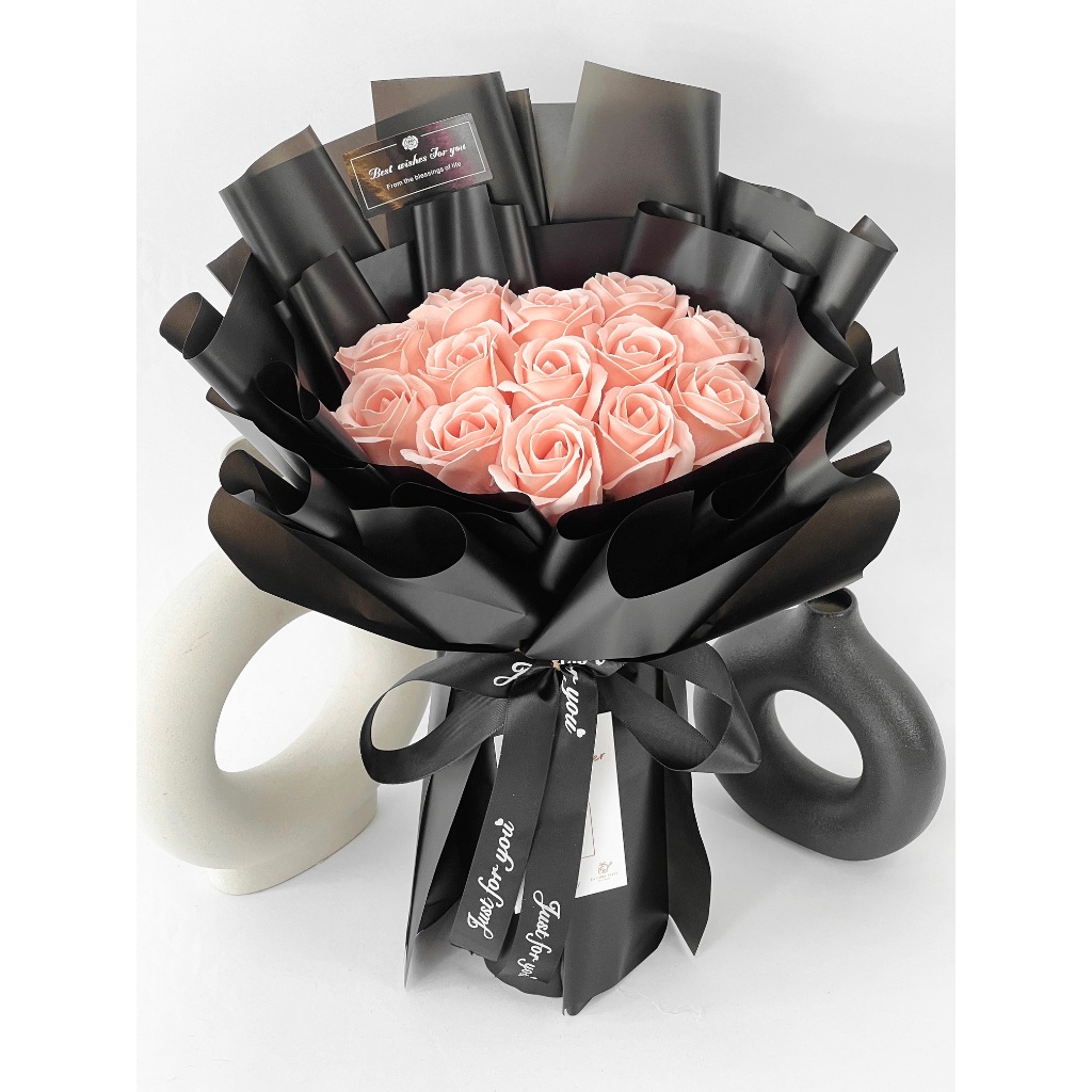 Soap Flower Bouquet 13 stalk Cupid's Love Shape Special Anniversary Valentine Gift Birthday Surprise