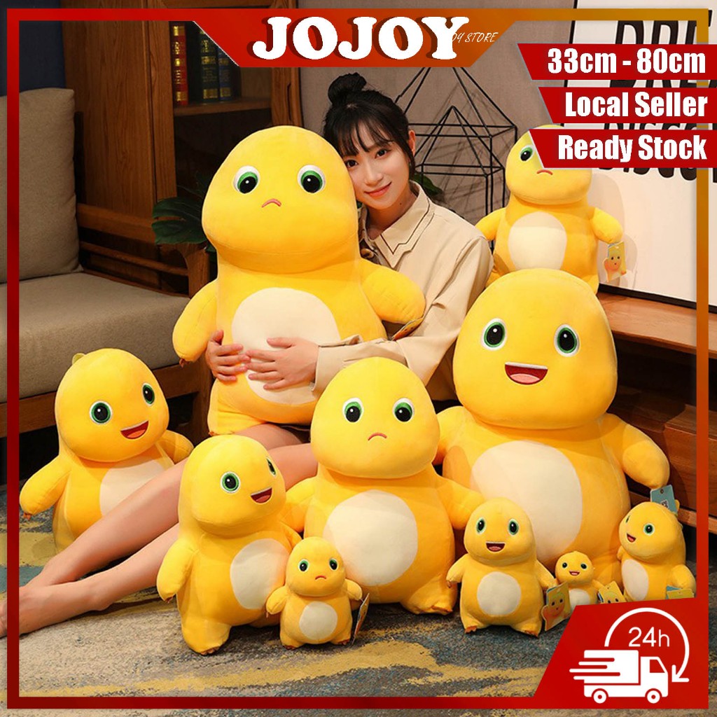 JOJOY Ready Stock Milk Dragon Plush Toy  Cute Yellow Doll Sleeping Pillow Birthday Gift for Kids