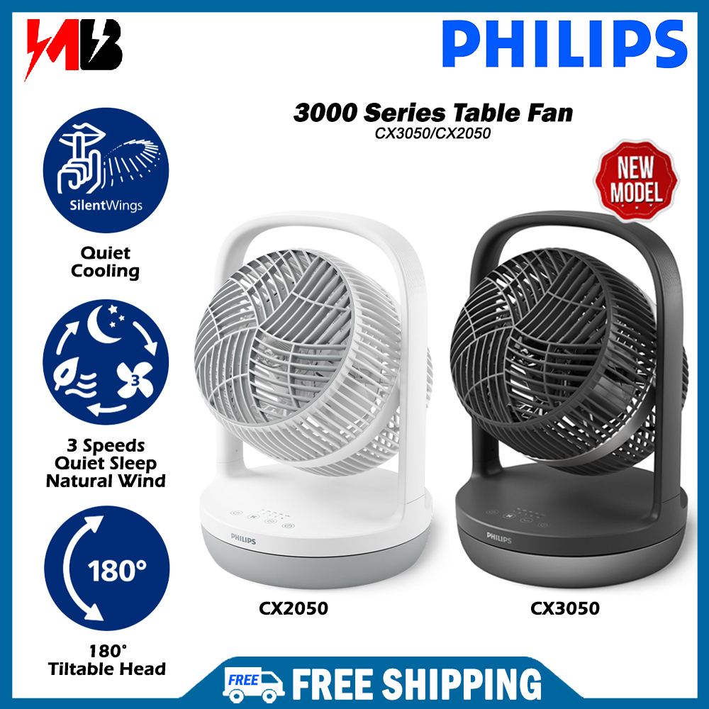 [NEW] PHILIPS 3000 Series Table Fan CX2050 / CX3050 Air Circulator Desk Fan Box Fan Kipas Meja