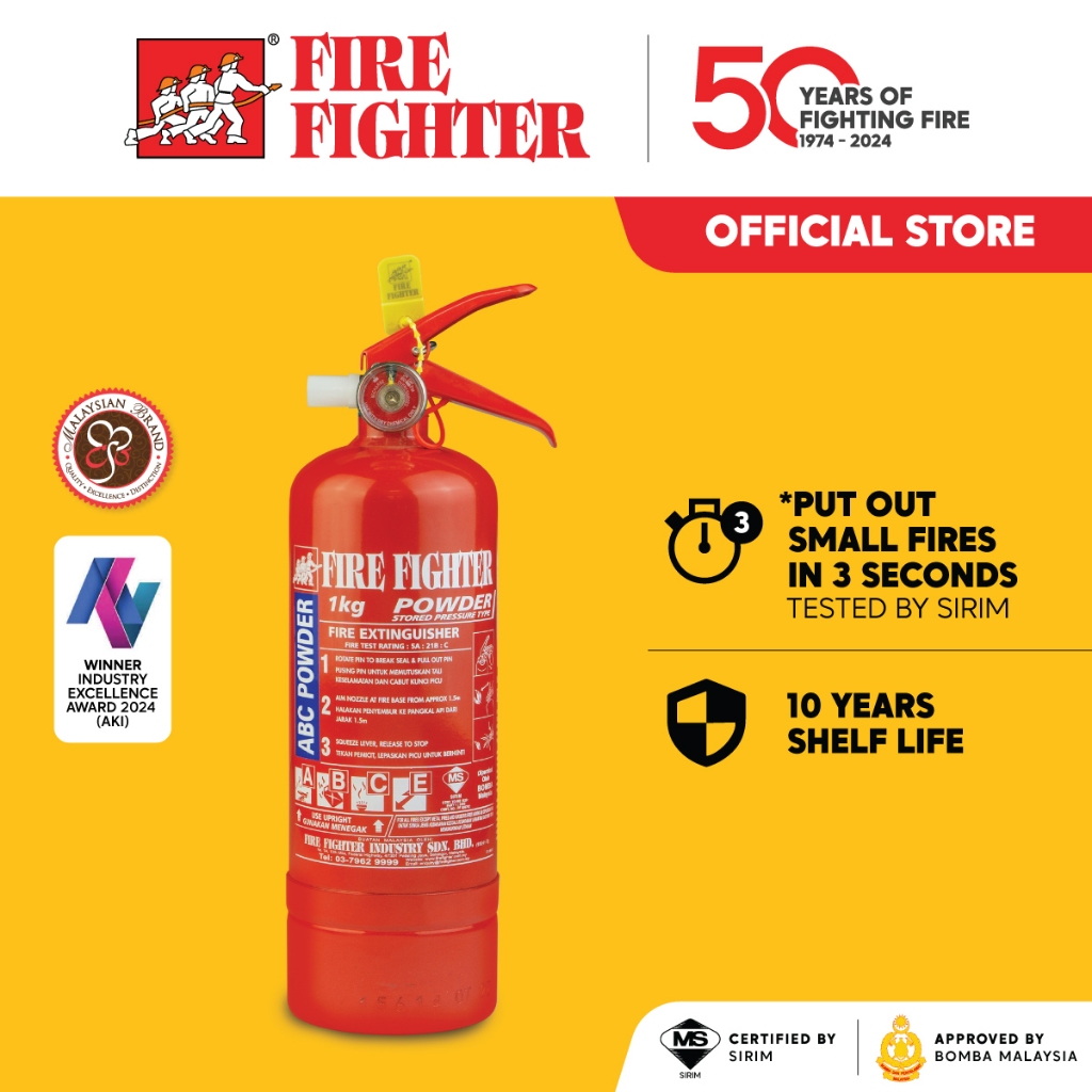 Fire Fighter Portable Fire Extinguisher Pemadam Api (1kg) for Home & Car