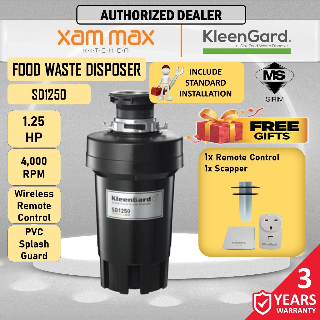 Kleengard SD1250 Premium KleenGard In-Sink Food Disposer/Food Waste Disposal/Food Waste Grinder