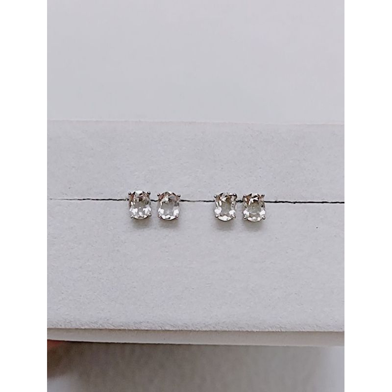 Gmmissy Libyan golden tektite silver925 earring 利比亚陨石纯银925耳钉 1586