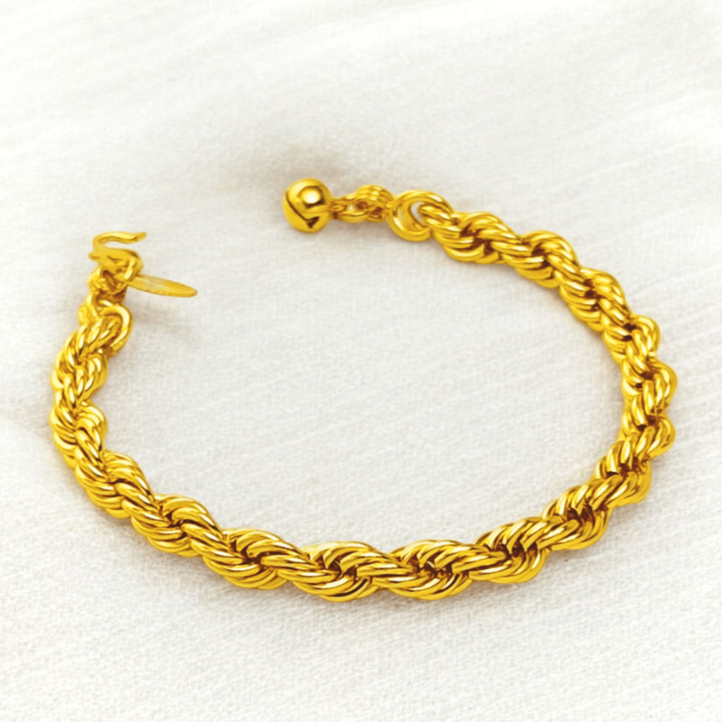 Gelang Tangan Emas Korea Gold Plated Women Bracelet Rantai Tangan Perempuan Pintal Sabut