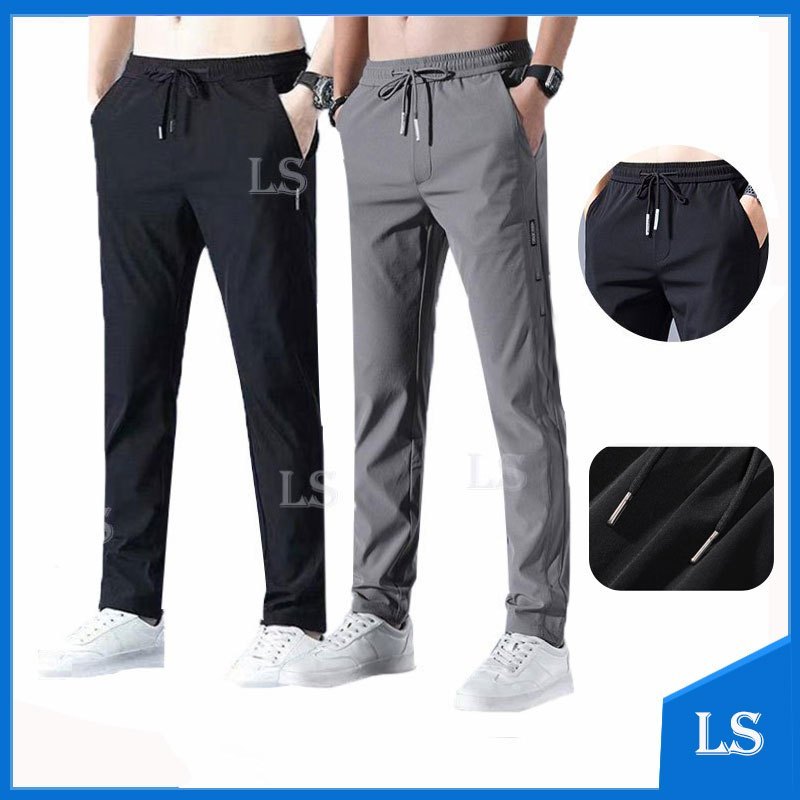 LS  Men Casual Pants Man Long Pants Sports Wear Seluar Lelaki Jogger Pants Seluar Sukan Casual