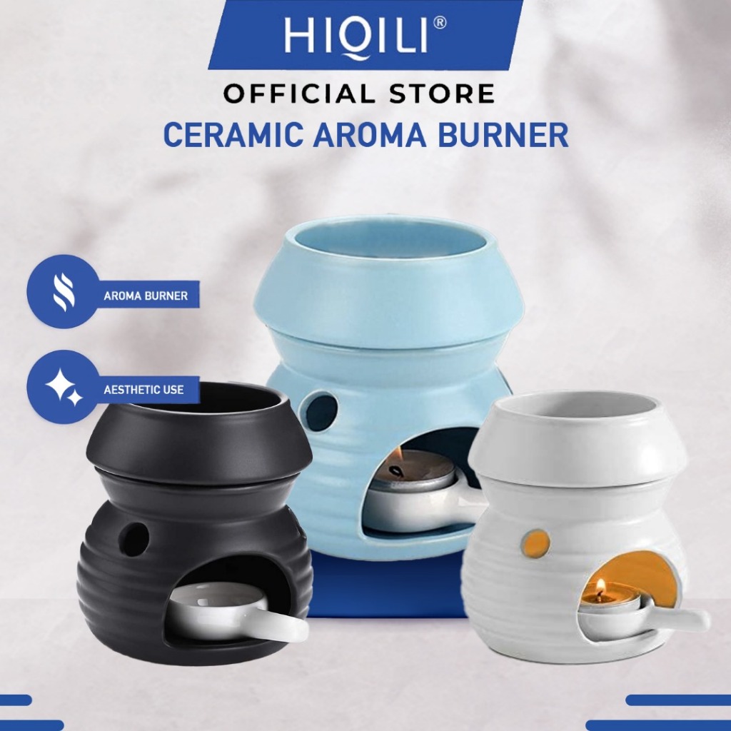 HiQiLi Aroma Burner Ceramic Oil Diffuser Candle Tealight Oil Warmer Yoga Spa Home Bedroom Decor