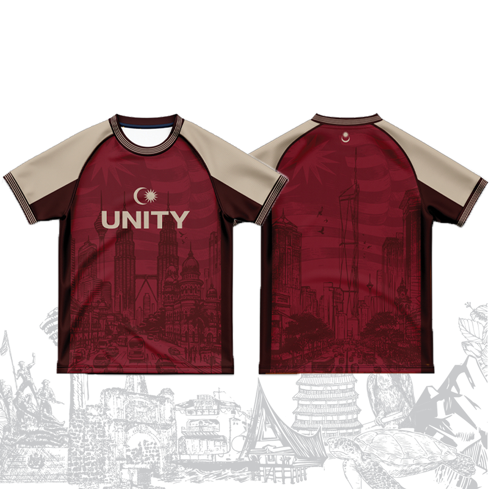 Axellent Prints Merdeka 2024 Unity Collection Baju Raglan Hari Kemerdekaan Jersey Custom Nama Unisex