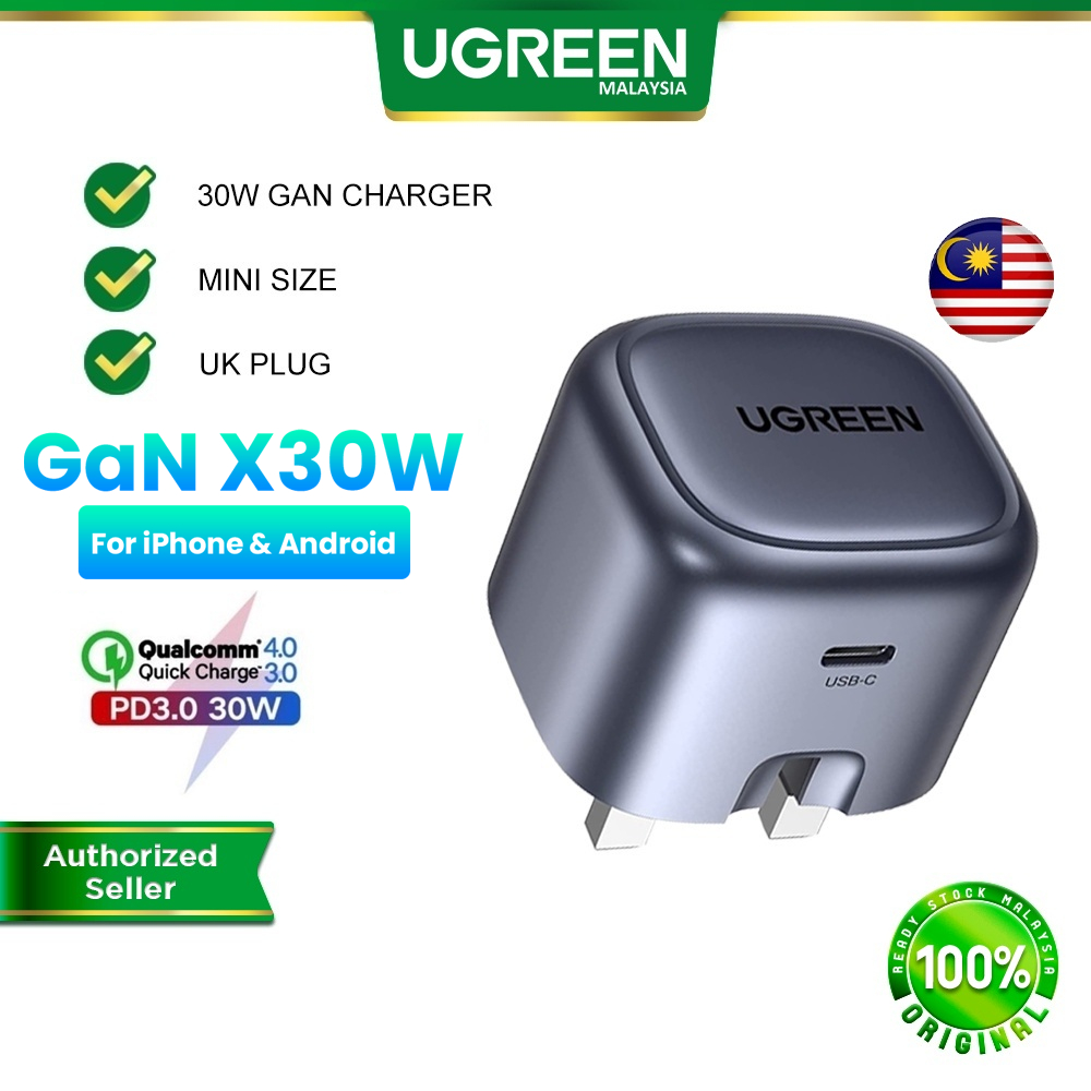 UGREEN 30W GaN Foldable Charger PD Fast USB Type C Travel Charger USB C PD3.0 QC3.0 Quick Charging iPhone 16 Samsung S24