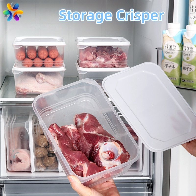 Fresh Seal Refrigerator Freezer Organizer Meat Food Storage Box Containers Stackable Container