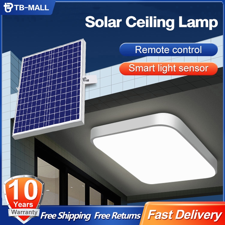 Lampu Solar Light Indoor House Solar Ceiling Light Waterproof Outdoor Garden Solar Power Lamp With 5m Cable Solar Panel