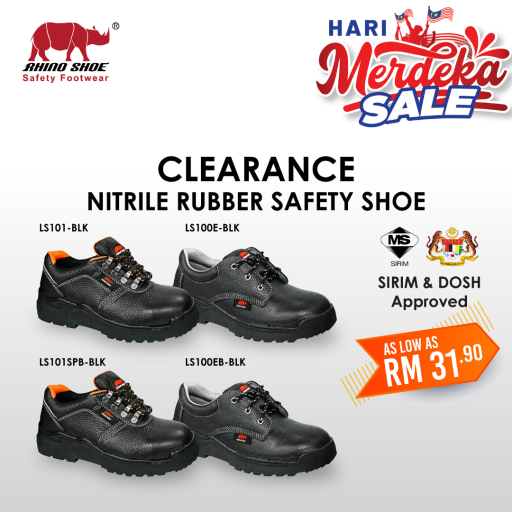 MERDEKA SALES SAFETYWARE RHINO NITRILE RUBBER SAFETY SHOE